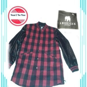 American stitch plaid jacket
